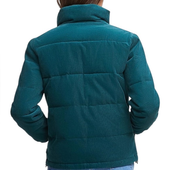 Levi's Women's Zoe Corduroy Puffer Jacket - Teal- Size Medium - Picture 4 of 14